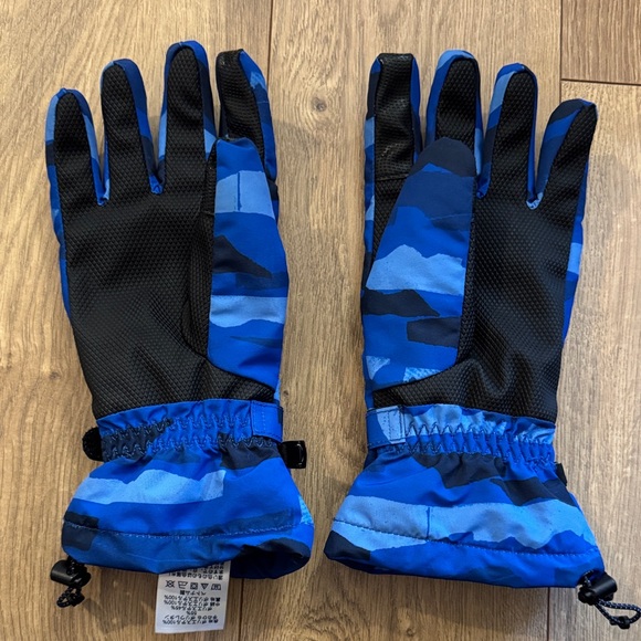 Lands’ End Blue Camouflage Snow Gloves - Picture 2 of 3